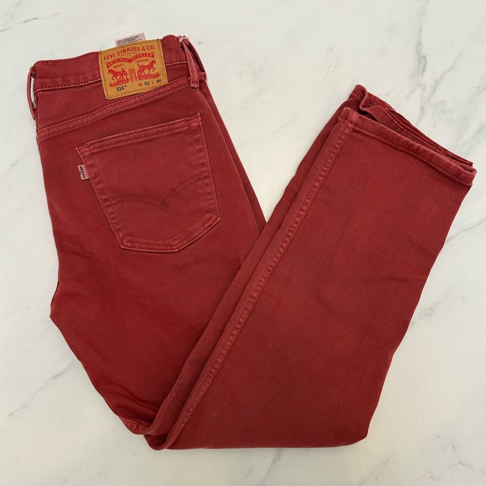 Vintage Levi's 514 32x30 jeans - brick red 🩸